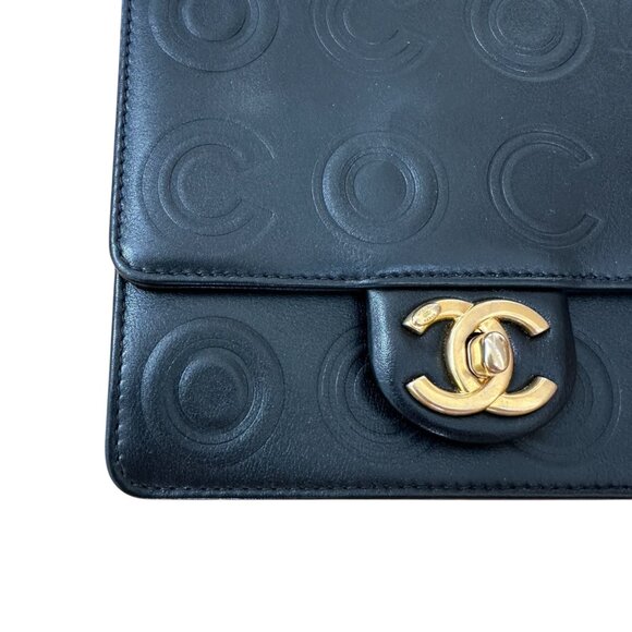 Chanel Black Coco embossed mini square - Picture 6 of 7